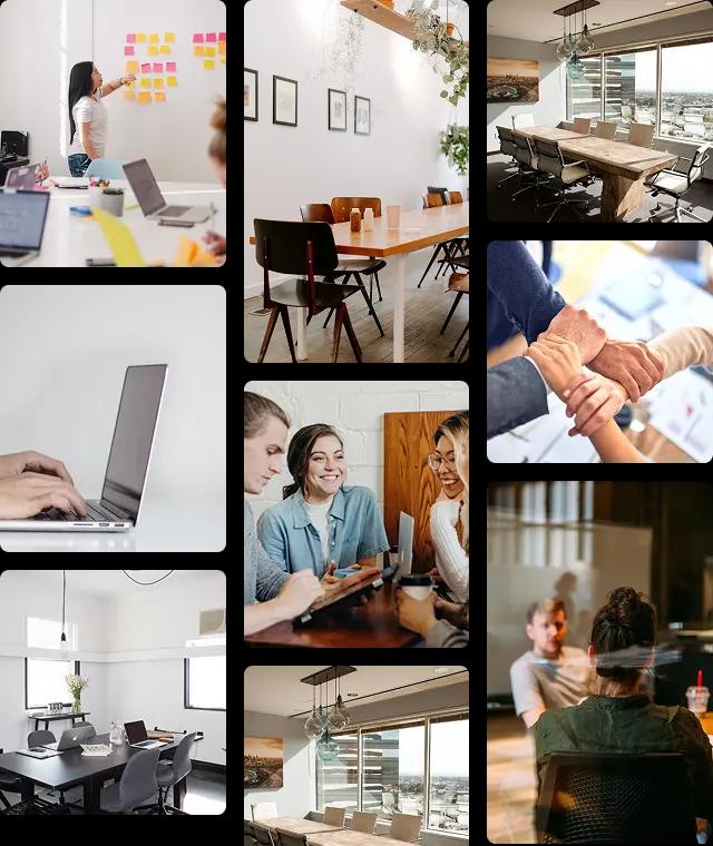 Qinerja workspace collage